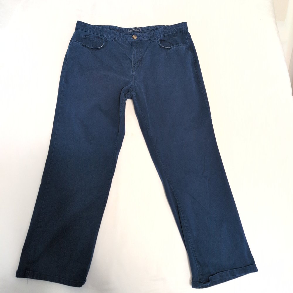 Crown & Ivy Men's Blue Chino Pants 38x30‎ - Picture 2 of 10